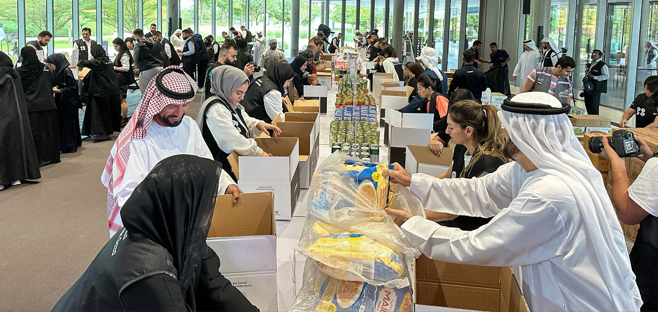 Arada hosts event for Aljada residents to help pack 1,000 aid parcels for Gaza